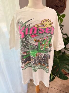 Vintage Steve Kinser 11 Quaker State Racing Tee XXL AOP Style